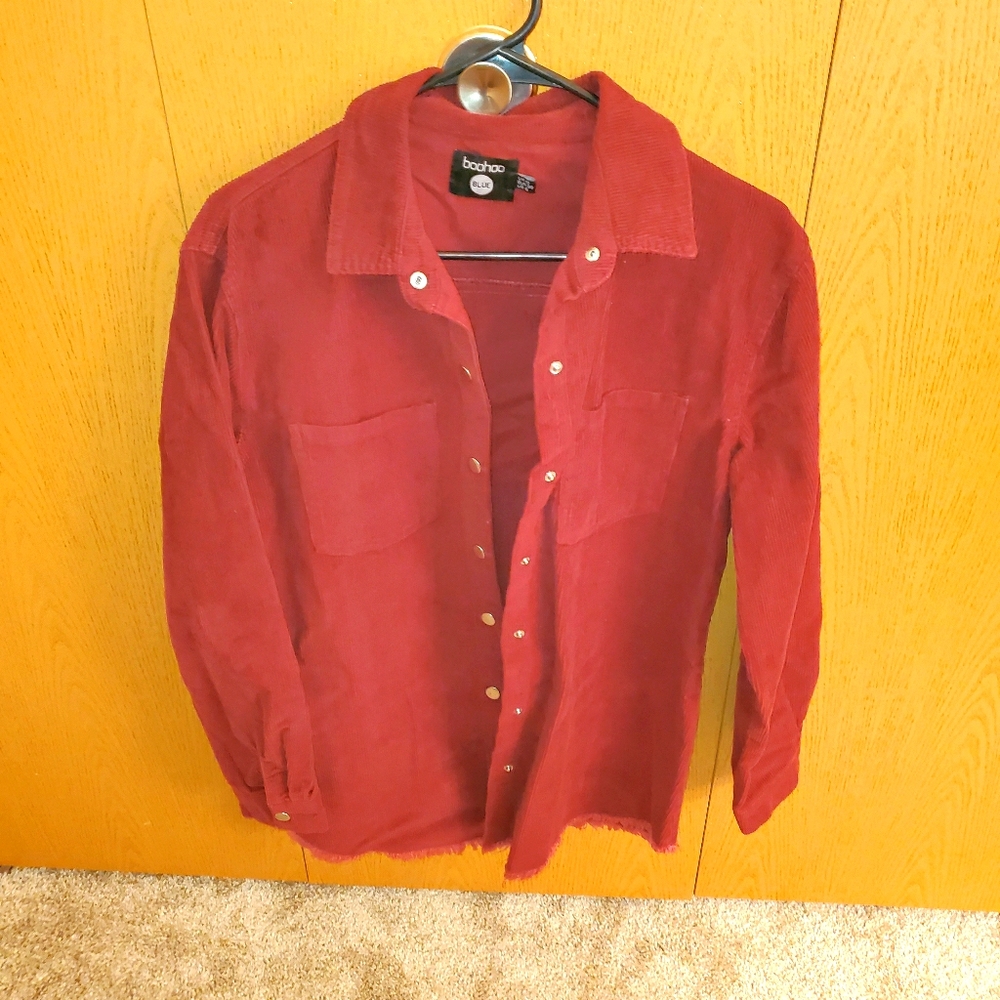 Boohoo Button Down Corduroy